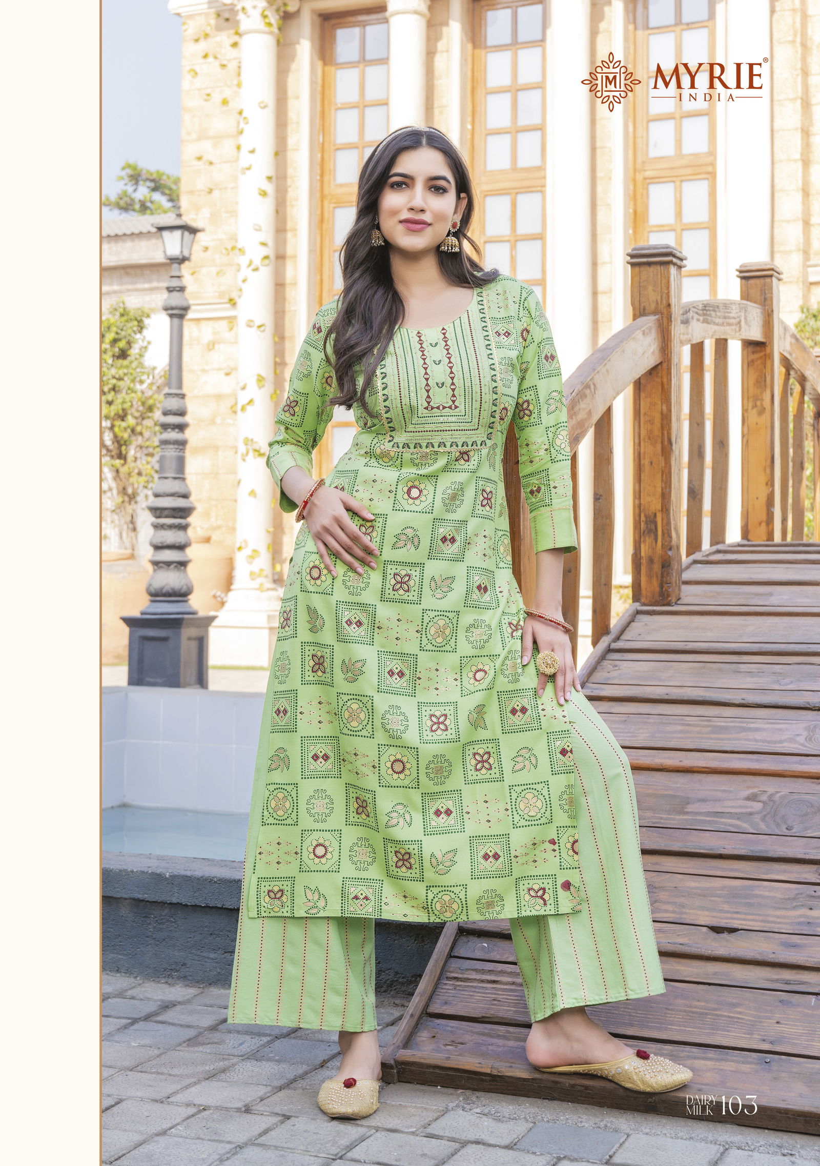 Myrie Dairy Milk Wholesale Printed Kurtis With Bottom Catalog